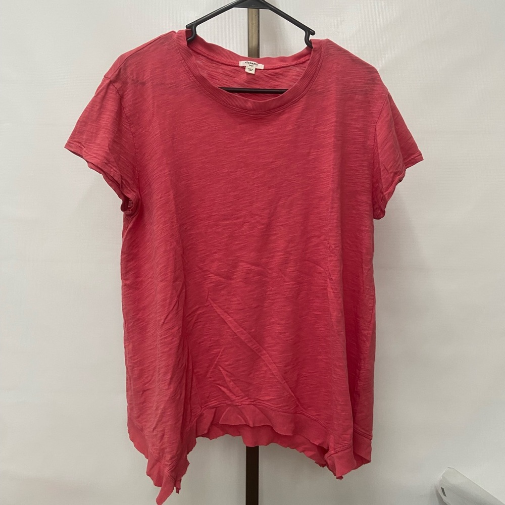 Dylan by True Grit Soft Slub Cotton Short Sleeve Tee Size L